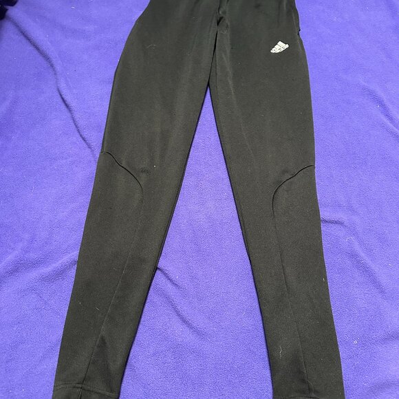 Adidas Climacool Women S Black Pants Athletic Zip Ankle Workout Run Gym Joggers - Picture 1 of 10